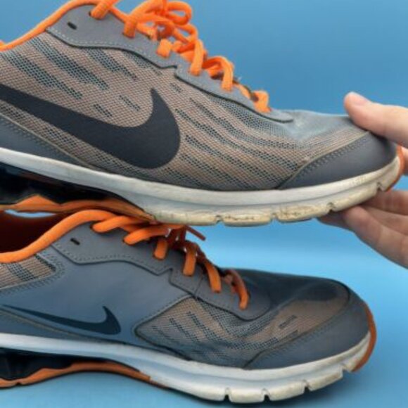 Nike Mens Reax Run 9 Running Shoes Orange 653617-402 Lace Up Low Top Mesh 11 - Picture 3 of 10